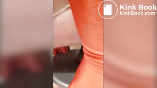 Ophelie sucks shit covered toy