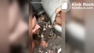 Filthy Porta Potty Shit Eating Whore