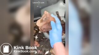 Filthy Porta Potty Shit Eating Whore