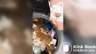 Scat Whore's 14 Minute Visit To A Porta Potty