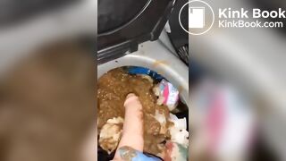 Scat Whore's 14 Minute Visit To A Porta Potty