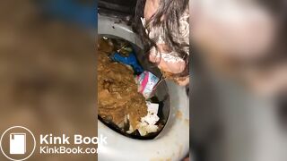 Whore Force Fed Shit From A Filthy Porta Potty