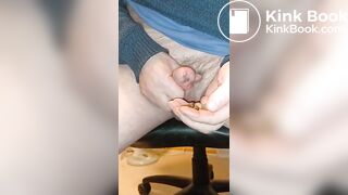 Hare's shit inside the cock - Homemade Scat