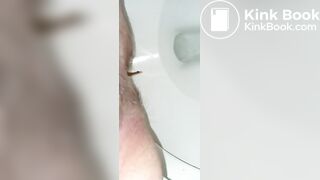 Trying to poop on the toilet - A touch of shit