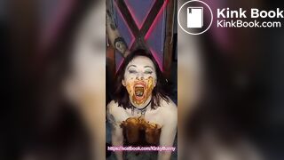 Scat Slave Smeared is human toilet for shit