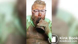 Dirty dildo sucking & shit smearing