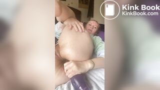 Woman shitty anal dildo