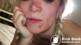 Blonde Girl Shitty Blowjob