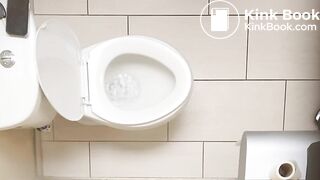 Nurse taking a dump at work