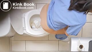 Nurse takes a long dump