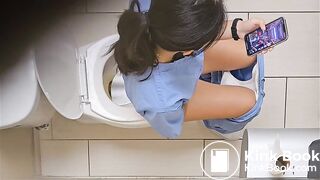 Nurse takes a long dump