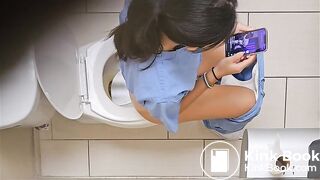 Nurse takes a long dump