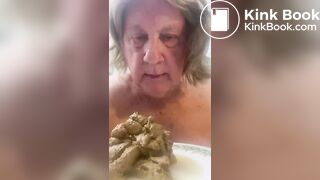 sissy eats shit