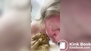 sissy eats shit