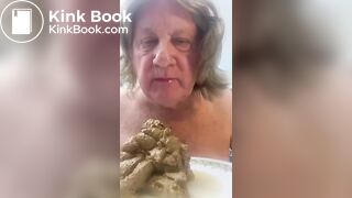 sissy eats shit