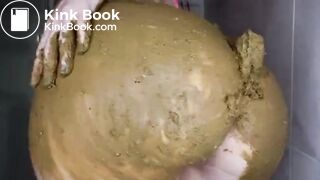 Dirty Betty shot smear in green panties