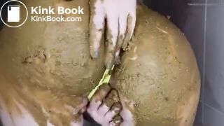 Dirty Betty shot smear in green panties