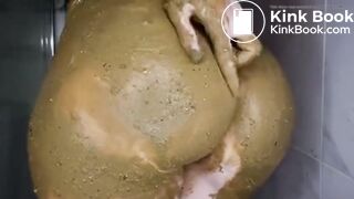 Dirty Betty shot smear in green panties