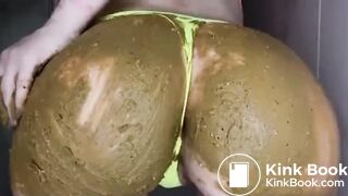 Dirty Betty shot smear in green panties