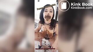 Erotic Shitting Milf Eat Shit and Smearing face