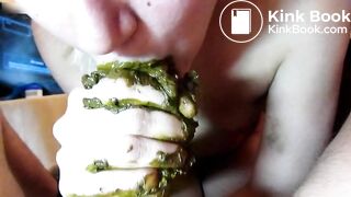 Filthy Slut Sucking A Shitty Cock