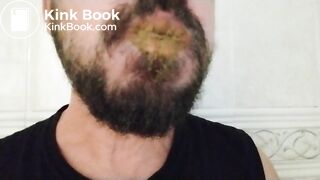 Gay Swallows Fresh Handful of Shit