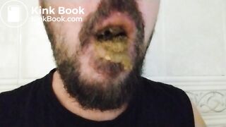 Gay Swallows Fresh Handful of Shit