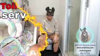 Toilet Ass Cleaning wiping shower service slave clean pussy milf femdom mistress male chastity cage