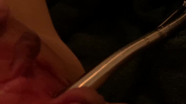 Warming up and double sounding rod penetration of urethra while playing with my pussy, edging, clit