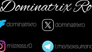 Sissy submissive pegged By DominatrixRo in missionary - POV Femdom