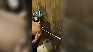 Sexy horny milf empties her engorged tits after a long day at the safari
