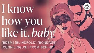 Gentle dom boyfriend blindfolds you and eats your pussy [joi for women] [erotic audio stories]