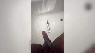Girthy BBC fetish cum shot with feet. How do you want this fat ass dick?