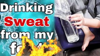 Drink my Foot Sweat! Femdom Slave BDSM Sweaty Socks Licking Feet Ass Domination Milf Real Homemade