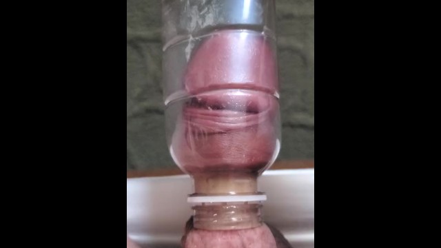 Cock Suction Stuck in a Plastic Juice Container Pt.1