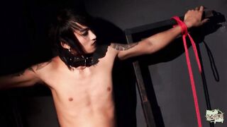 Two Asian babes fucking with horny dudes in the sex dungeon
