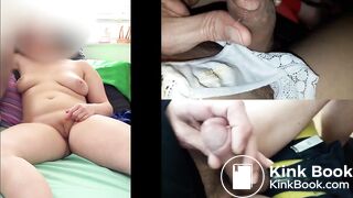 Elle se masturbe au reveil, je remplis ses culottes sales avec mon foutre en pétant