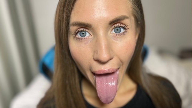 ASMR mouth sounds, amazing licking, spit painting and magic tongue swirl