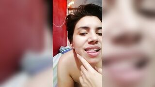 Quickie! Cum facial, cleanup, cumplay and swallow!
