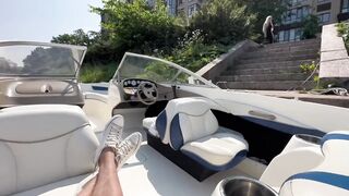 riski sea outdoor creampie for blonde in sexy lingerie by Undressme
