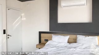 Sexy horny girl loves to play with her tight pussy. Real female orgasm!