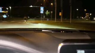 Italian escort picked up on the street and fucked in the car by an old man