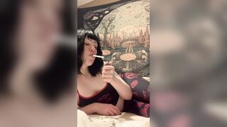 Goth Domme Smoking Seductively