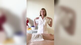 I depilate my favorite client's dick and then he fucks my assistant