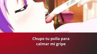Chupo tu polla para calmar mi gripe, ASMR, Gemidos, roles