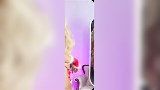 Sexy Blonde Tries on small Bikini and she has HUGE real tits (Try On Haul)