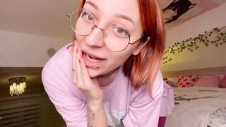 REDHAIR NAUGHTY GIRL SNIFFING HER DIRTY PANTIES AND FINGERING ASSHOLE