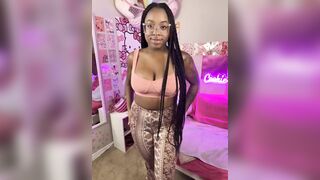 Ebony teen dances naked for you and then masturbates with buttplug