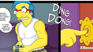 La caliente Milhouse quiere la enorme polla de Bart en su coño