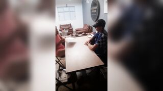 cute girl comes to an interview and ends up sucking my penis and I fuck her pussy on all fours.